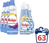 Robijn Morgenfris Wasmiddel en Wasverzachter - 63 wasbeurten - Voordeelverpakking
