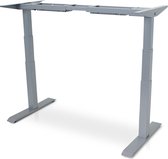 Zit-sta bureau frame elektrisch NEN-EN 527 | Telescopisch 120 t/m 180 cm | Aluminium | Extra hoog tot 130 cm | memory functie met USB | 150kg draagvermogen