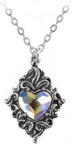 Alchemy Gothic Ketting CRYSTAL HEART Zilverkleurig/Multicolours