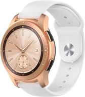 Siliconen Smartwatch bandje - Geschikt voor  Samsung Galaxy Watch sport band 42mm - wit - Horlogeband / Polsband / Armband