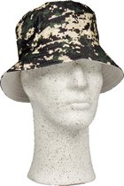 Vissershoedje – One Size – Groen - Outdoor hoed - Zonnehoedje - Camouflage pet - Bush hat - Camping Cap