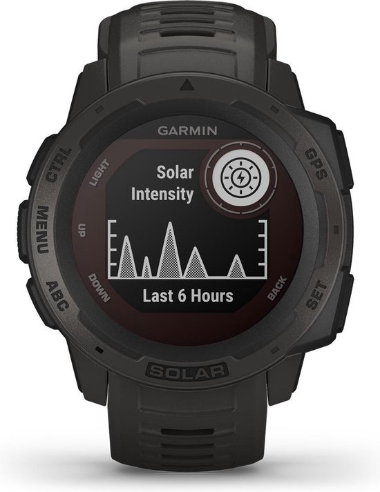 Garmin Instinct Solar Smartwatch - Robuust Sporthorloge met GPS - Waterbestendig - Graphite