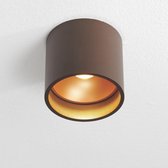 Plafondlamp Orleans Bruin/Koper- Ø11cm - LED 7W 2700K 770lm - IP20 - Dimbaar > spots verlichting led bruin koper | opbouwspot led bruin koper | plafonniere led bruin koper | plafondlamp bruin koper | led lamp bruin koper | sfeer lamp bruin koper