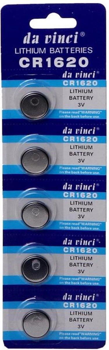 Da Vinci knoopcel batterij Lithium CR1620 - Blister 5