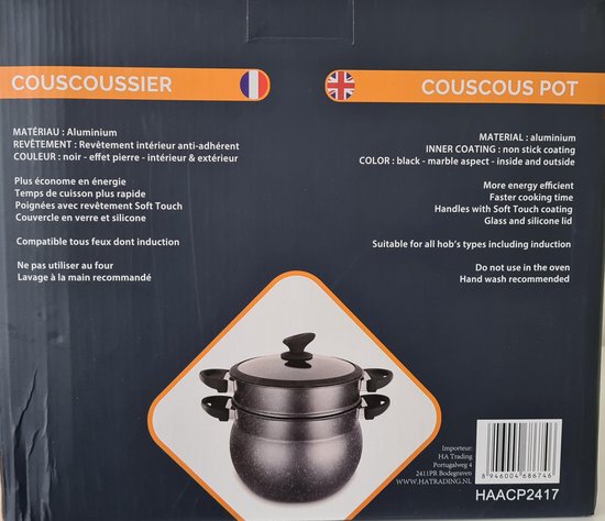 Royalty Line Couscous Pan - Cuiseur Vapeur - 9 Litres - Pour Tous Feux -  Couscoussier