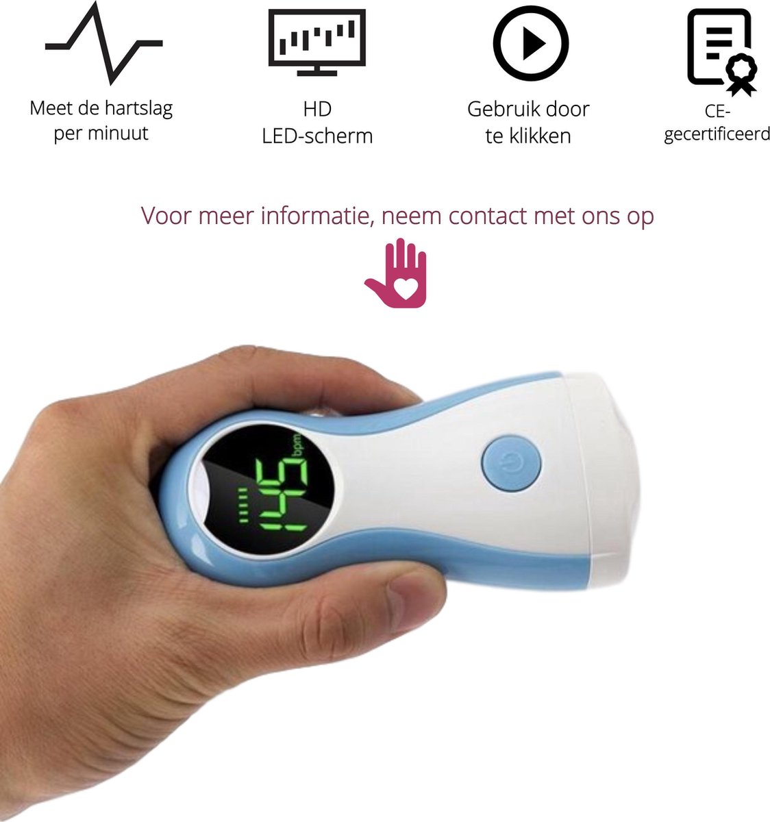 Acheter Moniteur de fréquence cardiaque Portable pour bébé, Doppler fœtal,  avec écouteurs, cadeaux de grossesse, YK-90C