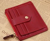 Remosa mini wallet pasjeshouder Unisex Ritsportemonnee pu leer Rood