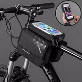 Decopatent® PRO Sacoche de cadre de vélo avec chargeur de téléphone - Double Sacoches de vélo - Imperméable - Vélo de route - VTT - Vélo - Mobile 6.0 pouces