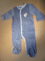 pyjama in velour , blauw met ballon, Noukie's  9 maand 74