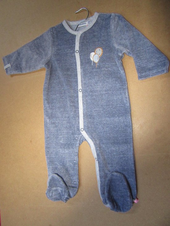 pyjama in velour , blauw met ballon, Noukie's  9 maand 74