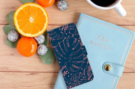 Portefeuille Samsung Galaxy A21s Coque Compatible avec Feuilles De Palmier