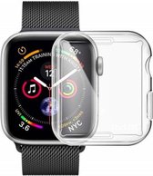 Apple Watch 1/2/3 38mm - Siliconen Bescherm Case | Hoesje | Screenprotector | Bescherming iWatch-  Transparant