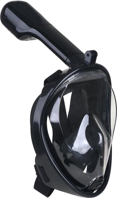 Gadgy Duikmasker L/XL - Full face duikbril met snorkel - snorkelset zwart - snorkelmasker
