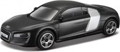 Modelauto Audi R8 2009 zwart 10 x 4 x 3 cm - Schaal 1:43 - Speelgoedauto - Miniatuurauto