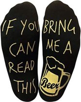 Fun sokken "If you can read this bring me Beer / breng me bier" (30297)