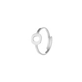 Nana Dames Ring met letter O  - Ringen Dames- Vrouwen  zilverkleurig letter ringen