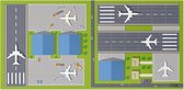 Vliegtuig & luchthaven - Speelkleed op PVC - 176 x 86 cm (tafelgrootte)