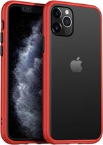 Apple iPhone 11 Pro Armor Back cover - Rood - Shockproof - Hybrid Transparant PC Hard