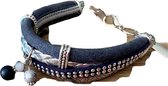 Petra's Sieradenwereld - Zelfmaakset leren armband met bedels blauw (3)