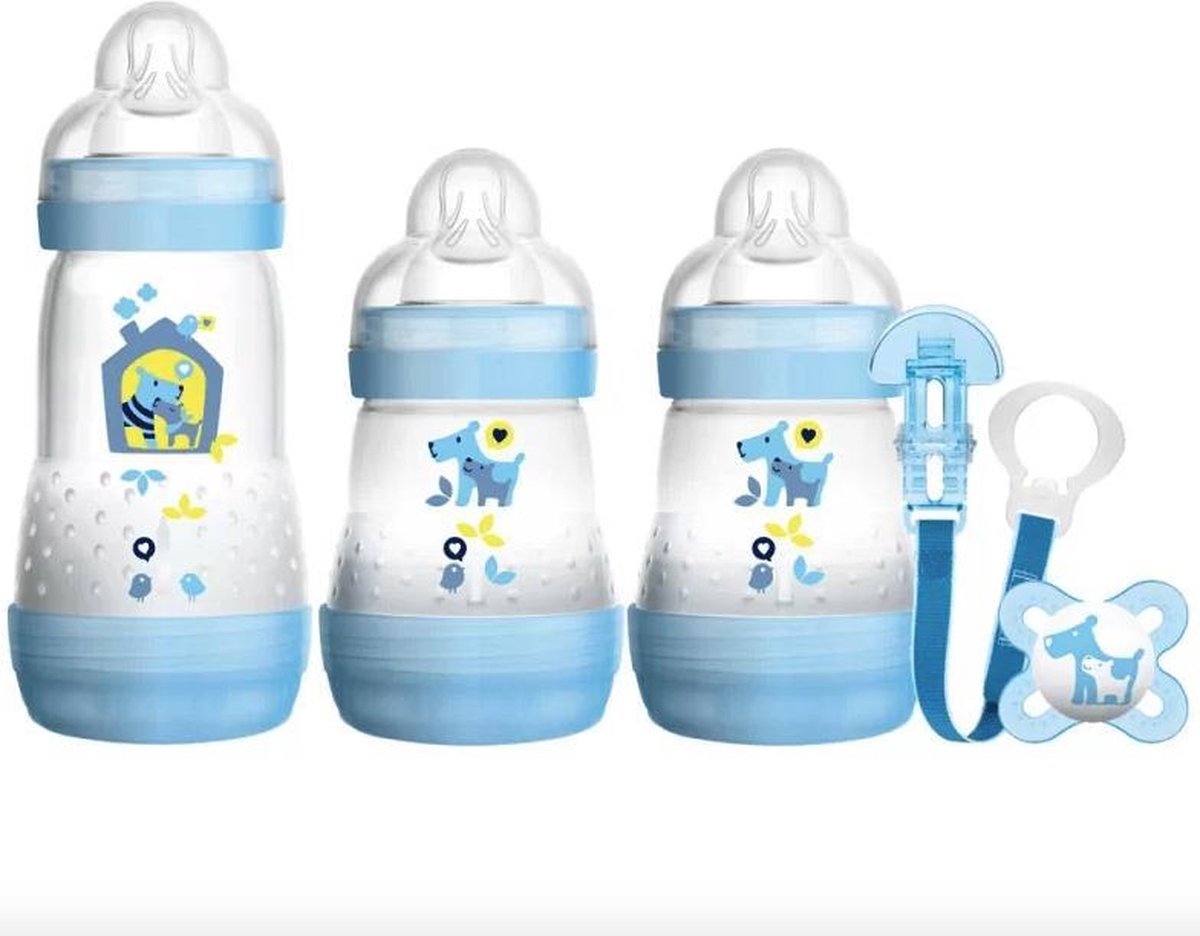 Mam starter set Blauw 2x AntiColic flesjes 160 ml, 1 flesje AntiColic 260 ml, 1...