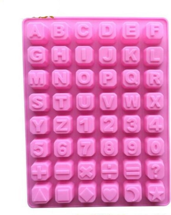 Siliconen mal - letters & cijfers 13,3 x 13,5 cm