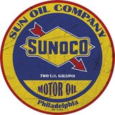 Signs-USA - Sunoco Oil - Round 35 cm - Wandbord - Rond 35 cm