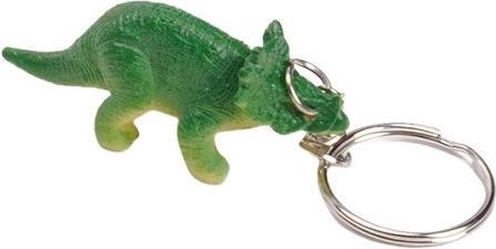 Lg-imports Sleutelhanger Dino Triceratops 6 Cm Groen