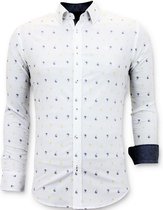 Tony Backer Hommes Chemises Italien - Coupe Slim Fit - 3047 - Blanc Chemises Décontractées Hommes Chemise Homme Taille XXL