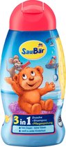 SauBär Douche + Shampoo + Conditioner 3in1 Aardbeienshake met provitamine B5 (250 ml)