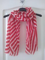 Sjaal Elin rood wit