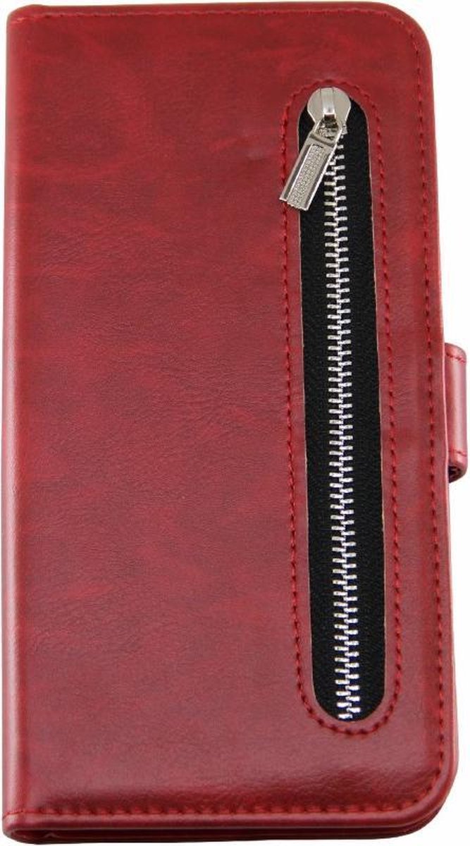 Rico Vitello Rits Wallet case/hoesje Geschikt voor Apple iPhone 7 plus Rood
