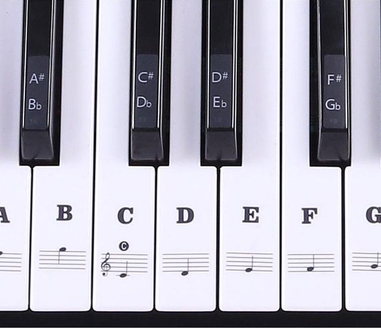 Piano/Keyboard Stickers - Stickers Voor Piano en Keyboard - Noten voor Beginners -... |
