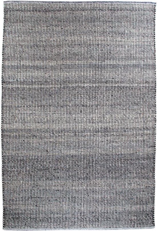 Orio vloerkleed handgeweven 200x300 cm, laagpolig grijs, licht blauw. |  bol.com