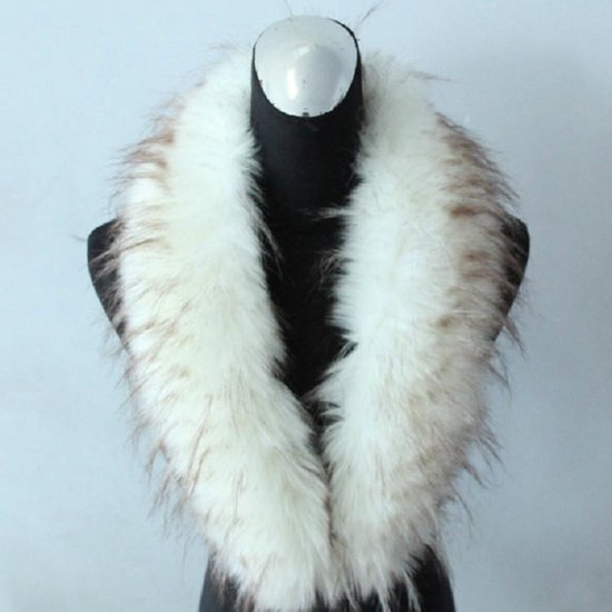 Papa Brutaal marmeren Let op type!! Winter imitatie wasbeer bont sjaal vacht bont kraag grootte:  90 x 13cm... | bol.com