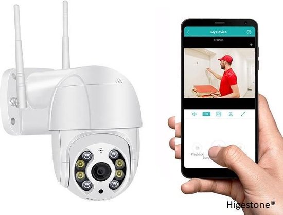 Full HD 1080P - Beveiligingscamera - Surveillancecamera |Met 32GB SD Kaart - Waterdicht - IP66 - Pan/Tilt - 270 Graden Pan - 100 Graden Tilt - Infraroodcamera - Led Verlichting van Merkloos — afbeelding 4