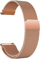 DrPhone Universele Magnetische Milanese Armband - 18mm - RVS Horlogeband - Rosegold