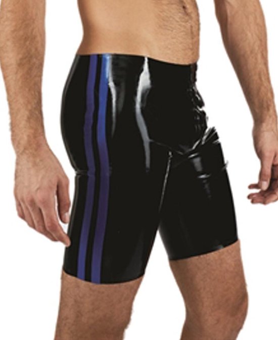 Mister b rubber fucker shorts black blue xs