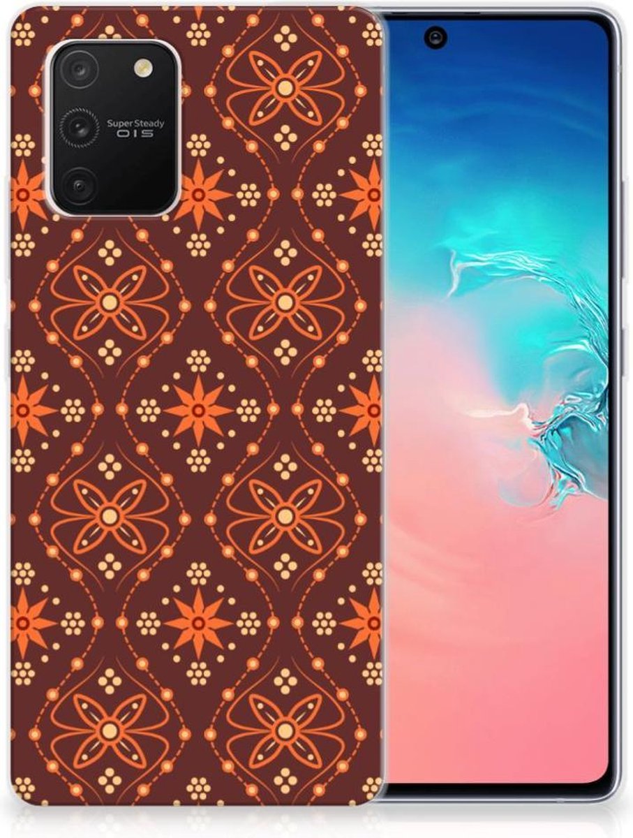 Back Cover voor Samsung Galaxy S10 Lite TPU bumper Batik Brown