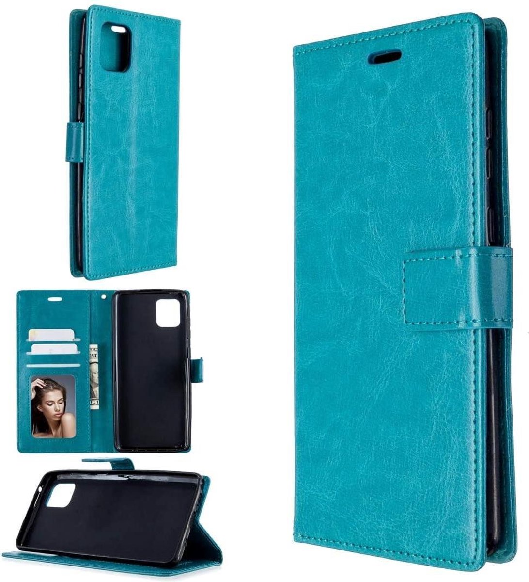Samsung Galaxy A81 hoesje book case turquoise