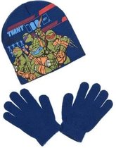 Teenage Mutant Ninja Turtles - Winterset - Muts & Handschoenen - Model "Stop Our Enemy Kraang!" - Donkerblauw - 54 cm