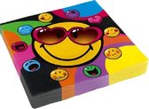 20 x papieren servetten - Smiley - party - 33x33cm