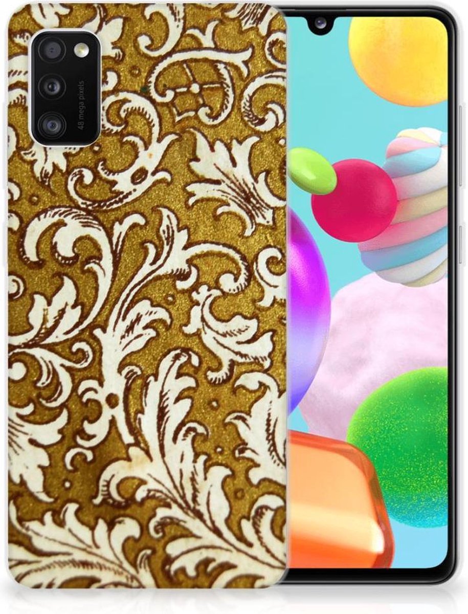 Siliconen Hoesje Samsung Galaxy A41 Barok Goud