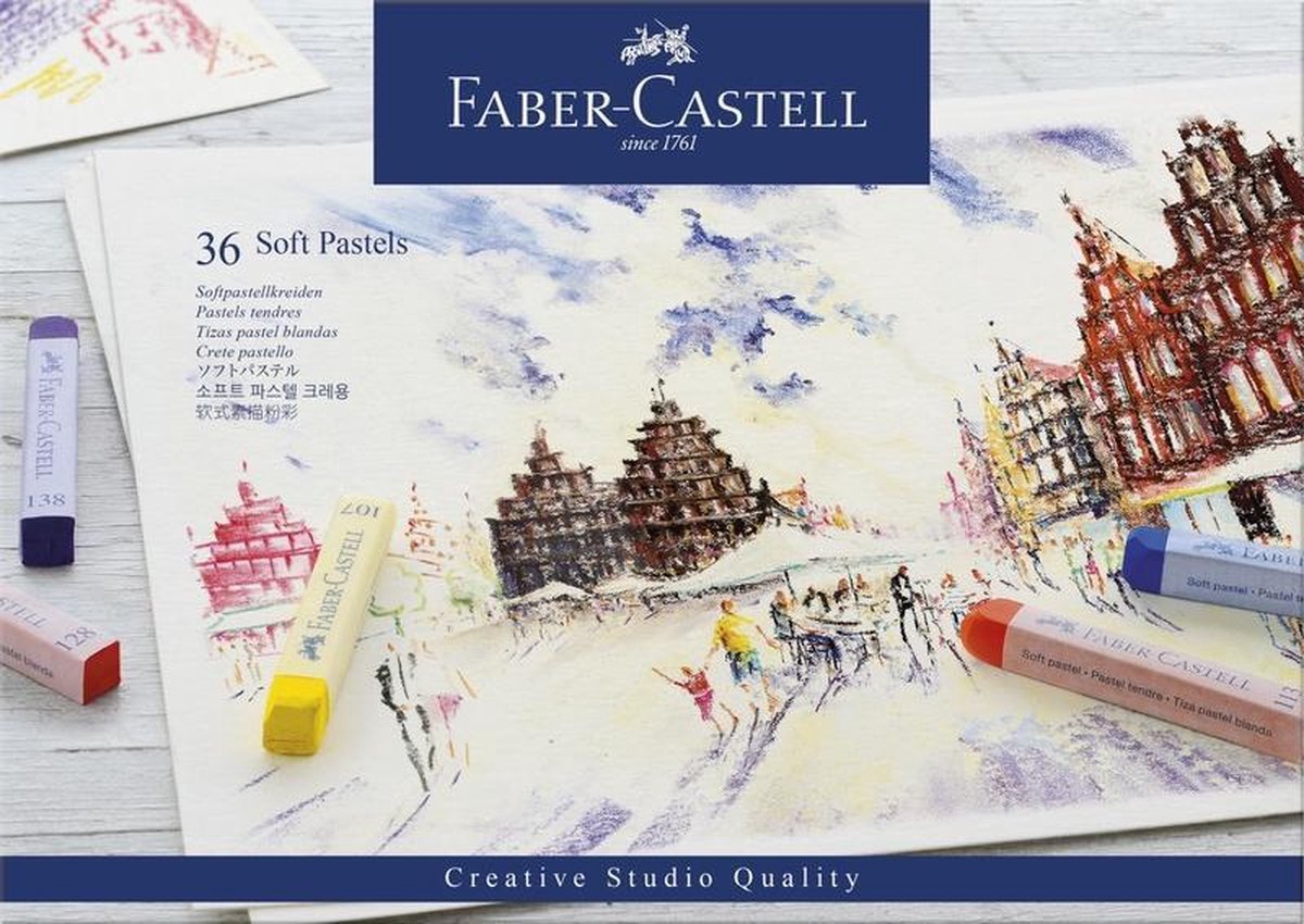 Faber-Castell Softpastelkrijt studiokwaliteit (zonder blok, 36 kleuren