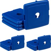 Relaxdays 12 x koelelementen - voor koeltas & lunchbox - mini - koelblokken - met gel