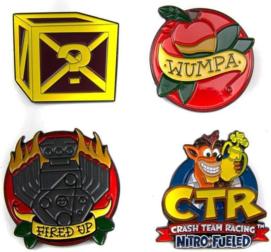 Crash Team Racing NitroFueled Toolbox Pin badge Set