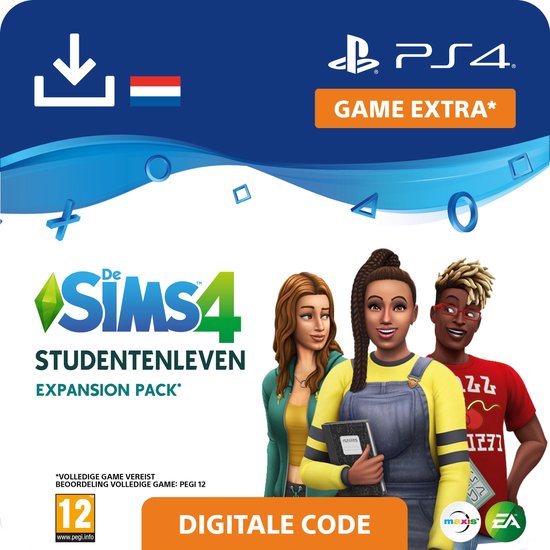 De Sims 4 - uitbreidingsset - Studentenleven - NL - PS4 download - Sony digitaal