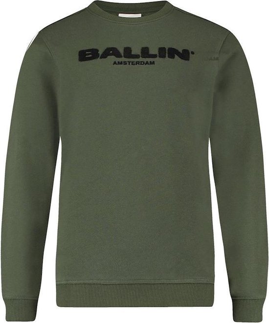 | Ballin Amsterdam Kids Badstof Logo Sweater Groen Ballin sweaters voor kinderen kopen Vind jouw Ballin