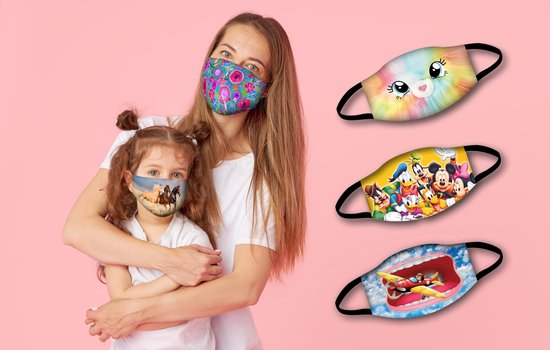 BEE SEEN | Mondmasker voor kinderen | Horses | paarden | kids mask | mondkapje kinderen | grappige mondkapjes
