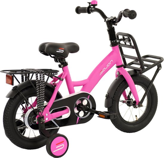 Sajan Kinderfiets - 12 inch - Mat-Roze - Meisjesfiets | bol.com