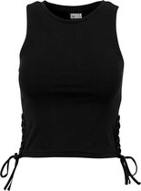 Urban Classics - Lace Up Crop top - L - Zwart